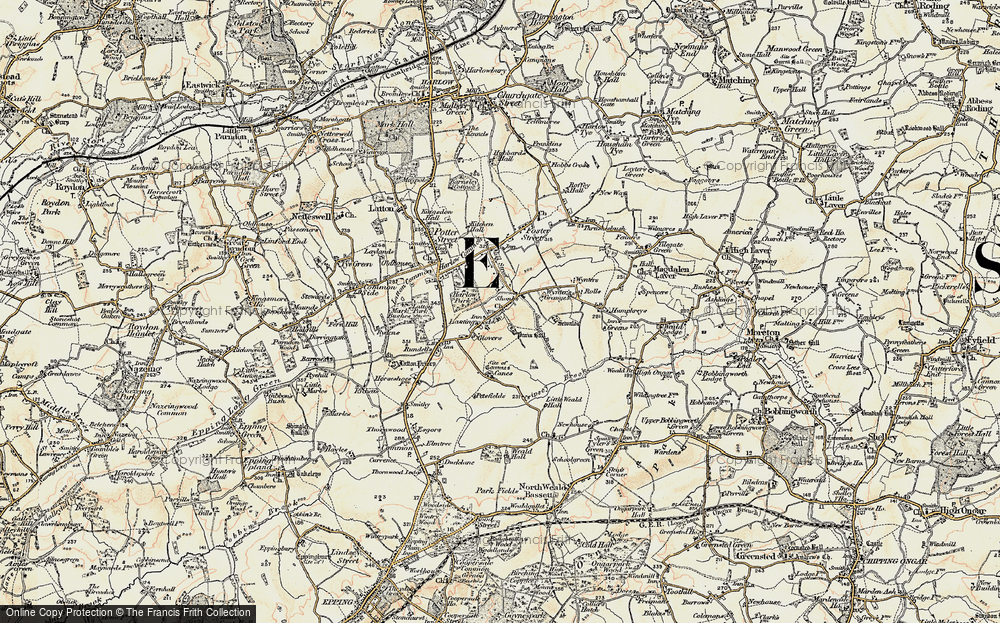 Old Map of Hastingwood, 1898 in 1898
