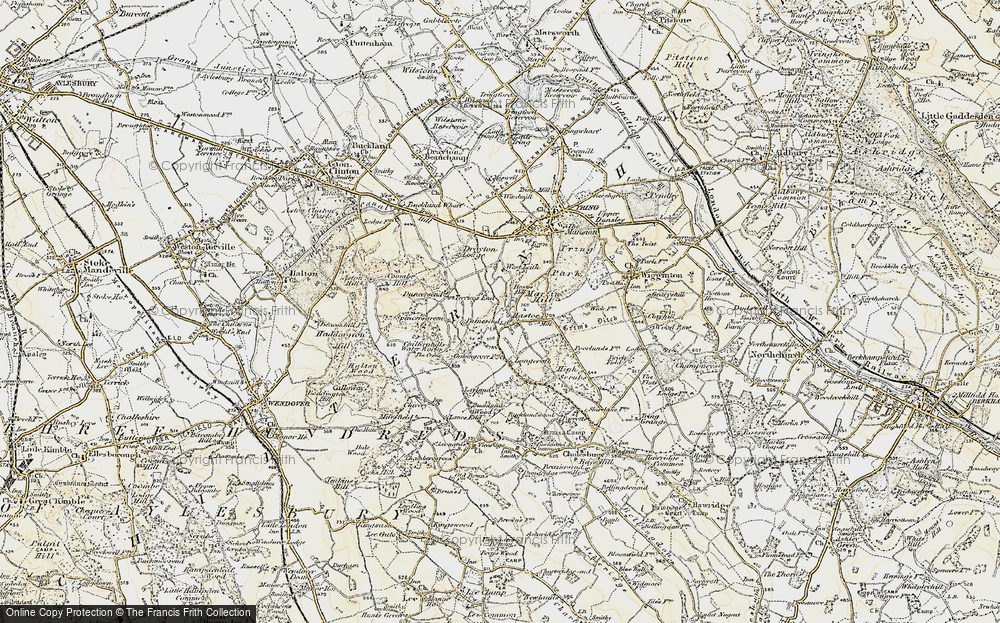 Old Map of Hastoe, 1898 in 1898