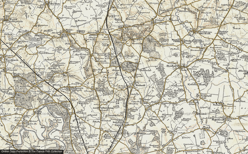Old Map of Historic Map covering Plex in 1902