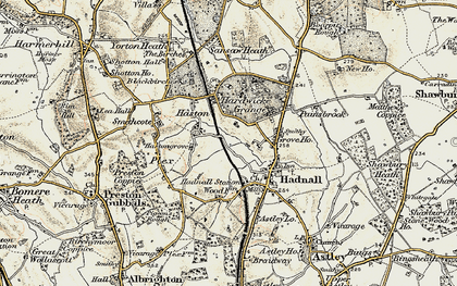 Old map of Plex in 1902