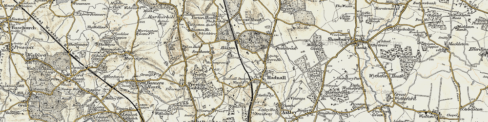 Old map of Plex in 1902