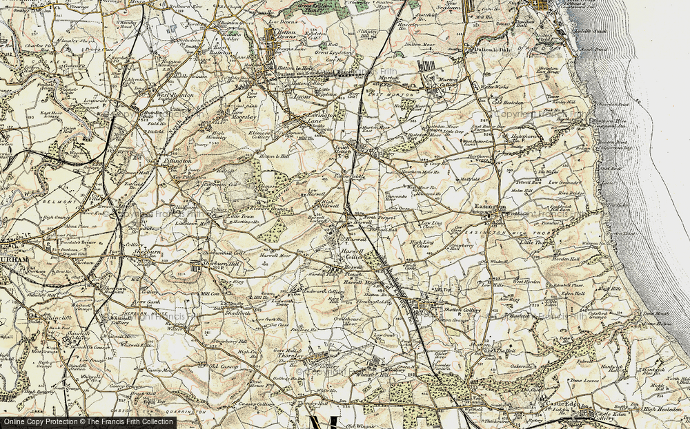 Old Map of Haswell, 1901-1904 in 1901-1904