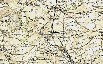 Old map of Haswell in 1901-1904