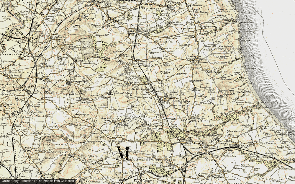 Old Map of Haswell Moor, 1901-1904 in 1901-1904