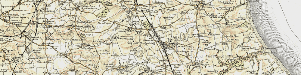 Old map of Haswell Moor in 1901-1904