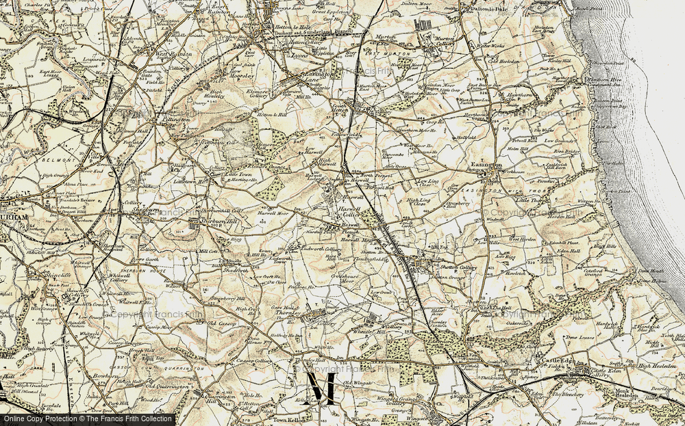 Old Map of Haswell Plough, 1901-1904 in 1901-1904