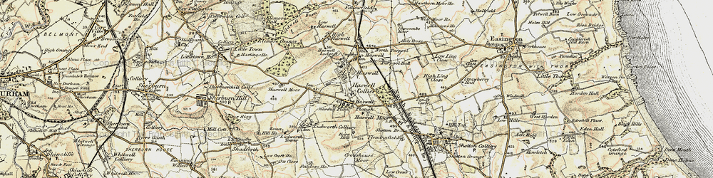 Old map of Haswell Plough in 1901-1904