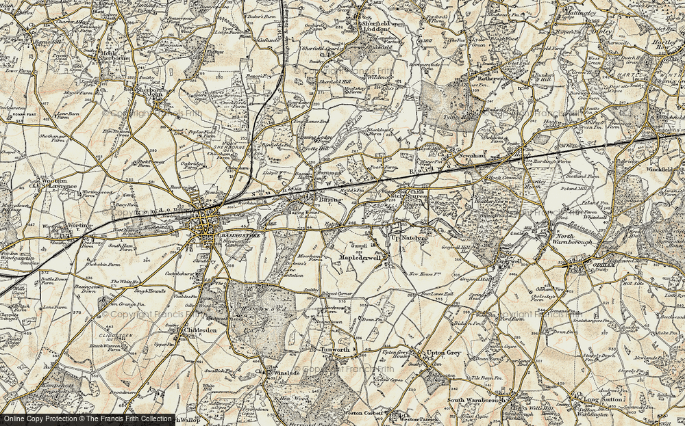 Old Map of Historic Map covering River Loddon in 1897-1900