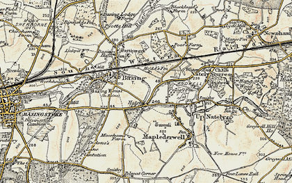 Old map of River Loddon in 1897-1900