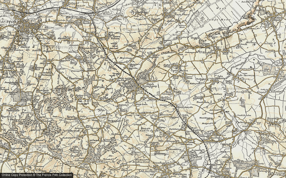 Old Map of Hatch Beauchamp, 1898-1900 in 1898-1900