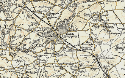 Old map of Hatch Beauchamp in 1898-1900