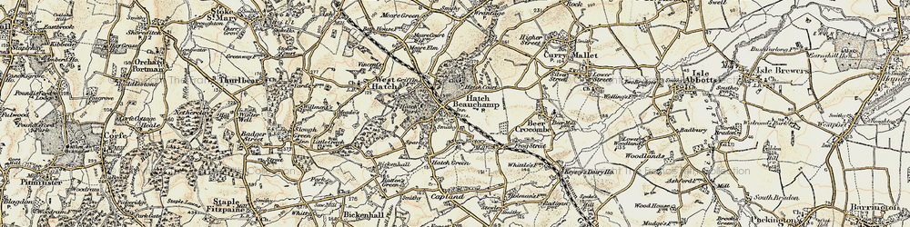 Old map of Hatch Beauchamp in 1898-1900