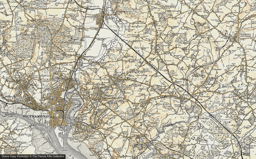 Old Map of Hatch Bottom, 1897-1909 in 1897-1909