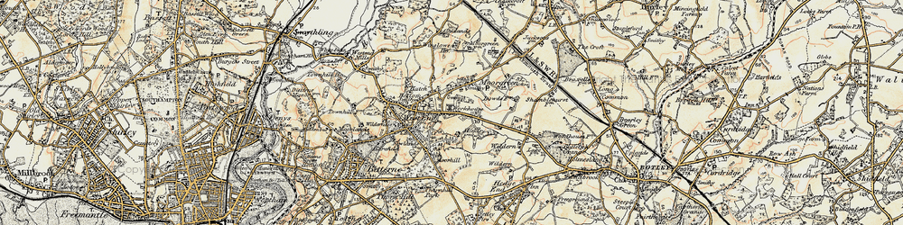 Old map of Hatch Bottom in 1897-1909
