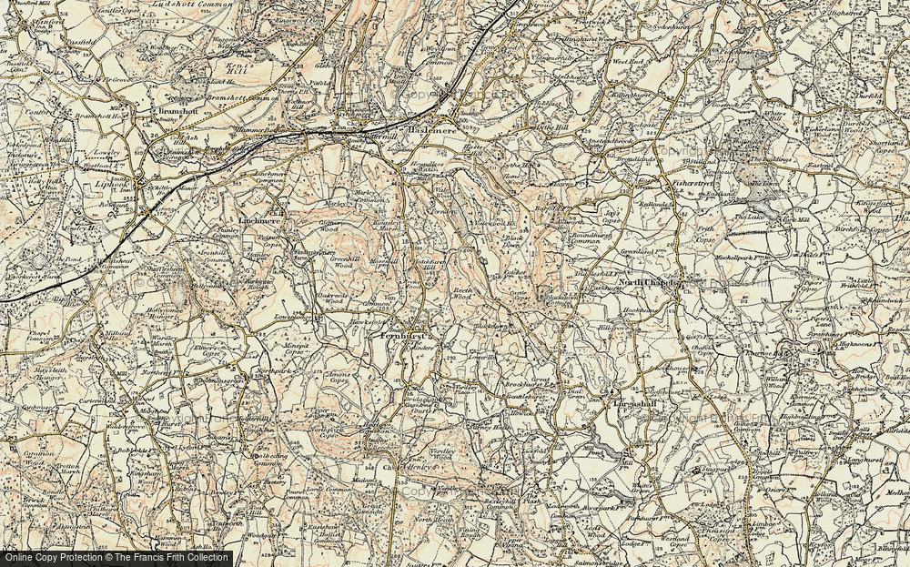 Old Map of Hatch Farm Hill, 1897-1900 in 1897-1900
