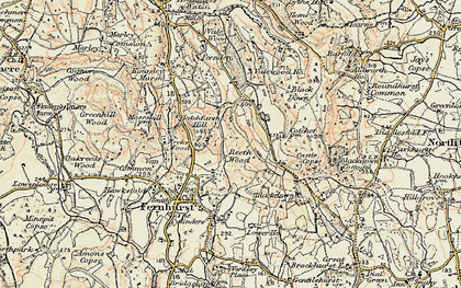 Old map of Hatch Farm Hill in 1897-1900