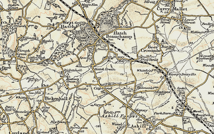 Old map of Hatch Green in 1898-1900