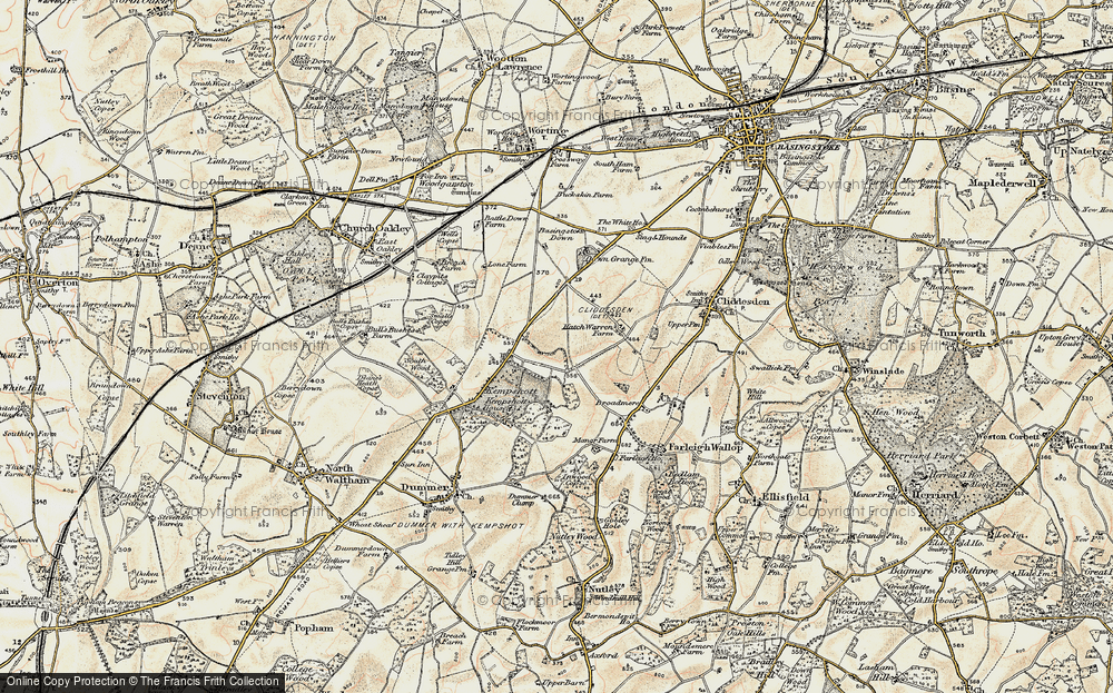Old Map of Hatch Warren, 1897-1900 in 1897-1900
