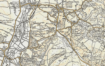 Old map of Hatchet Green in 1897-1909