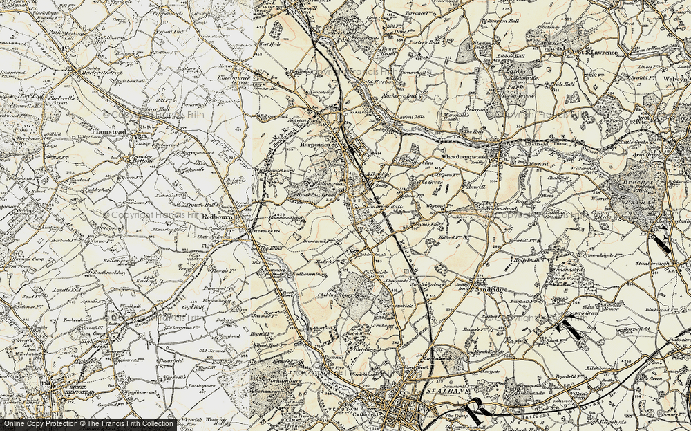 Old Map of Historic Map covering Beesonend Ho in 1898