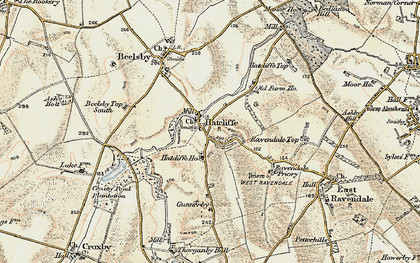 Old map of Hatcliffe in 1903-1908