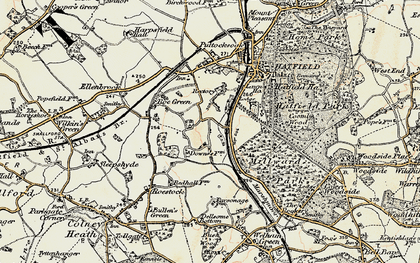 Old map of Hatfield in 1898