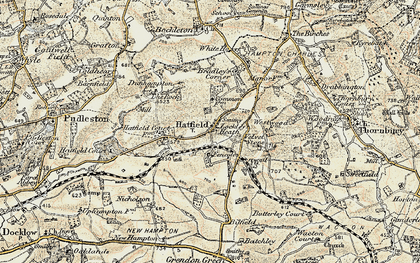 Old map of Hatfield in 1899-1902