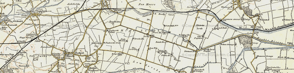 Old map of Hatfield Chase in 1903