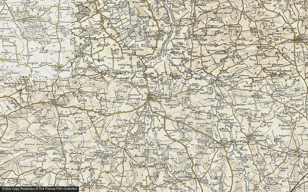 Old Map of Hatherleigh, 1899-1900 in 1899-1900