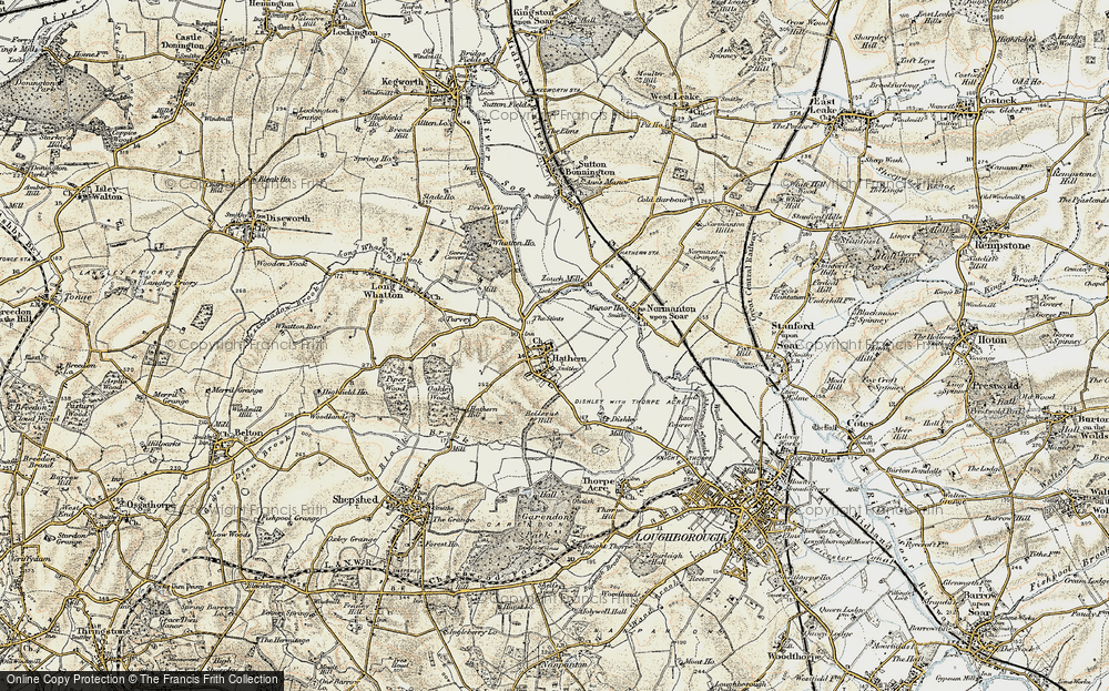 Old Map of Hathern, 1902-1903 in 1902-1903