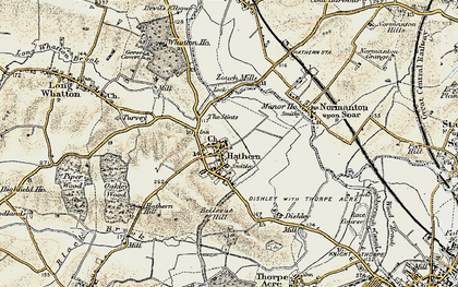 Old map of Hathern in 1902-1903