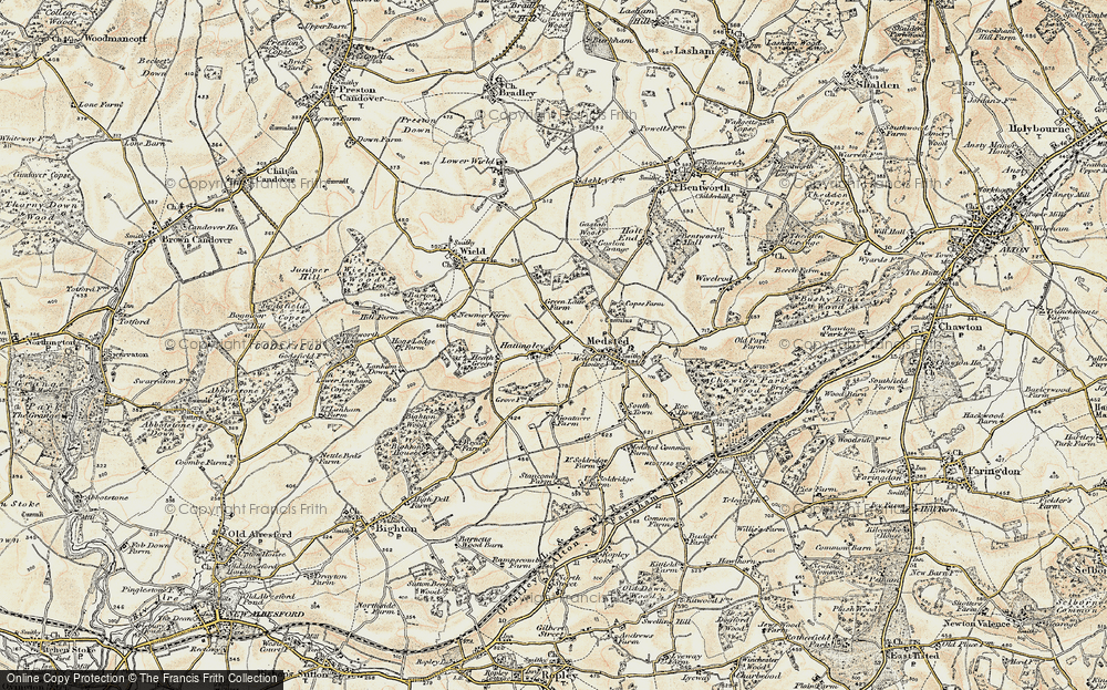 Old Map of Hattingley, 1897-1900 in 1897-1900