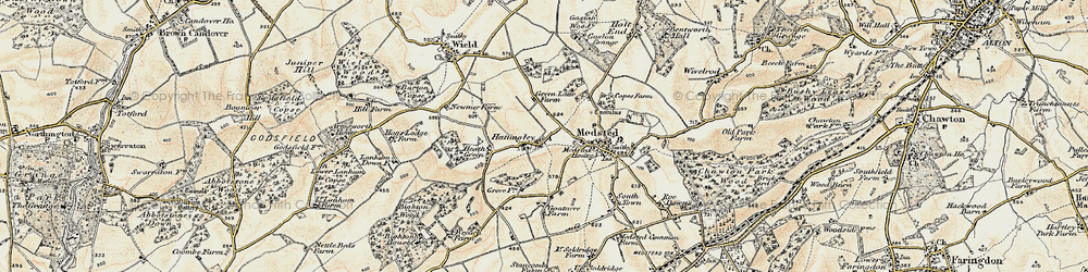 Old map of Hattingley in 1897-1900