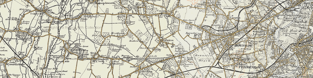 Old map of Hatton in 1897-1909