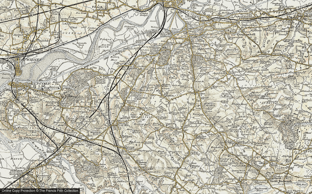 Old Map of Historic Map covering Morphany Hall in 1902-1903