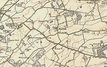 Old map of Hatton in 1902-1903
