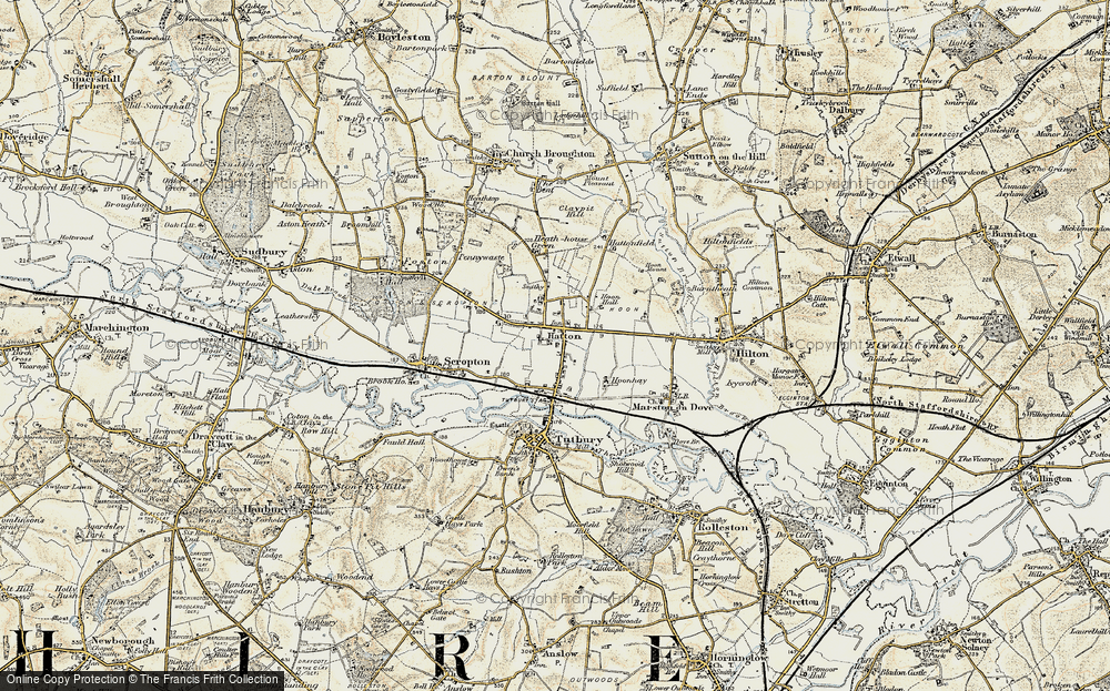 Old Map of Hatton, 1902 in 1902