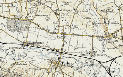 Old map of Hatton in 1902