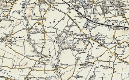 Old map of Bonemill Br in 1902