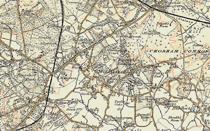 Old map of Windlesham Hall in 1897-1909