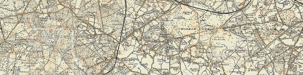 Old map of Windlesham Hall in 1897-1909