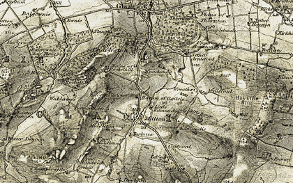 Old map of Hatton of Ogilvie in 1907-1908