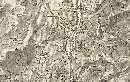 Old map of Hattonknowe in 1903-1904
