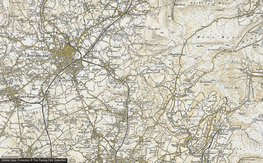 Old Map of Haugh, 1903 in 1903