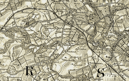 Old map of Barskimming in 1904-1905