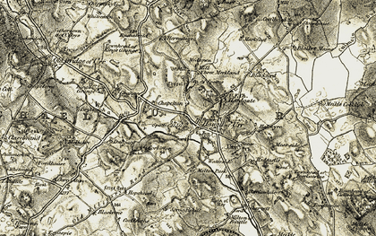 Old map of Buittle Burn in 1904-1905