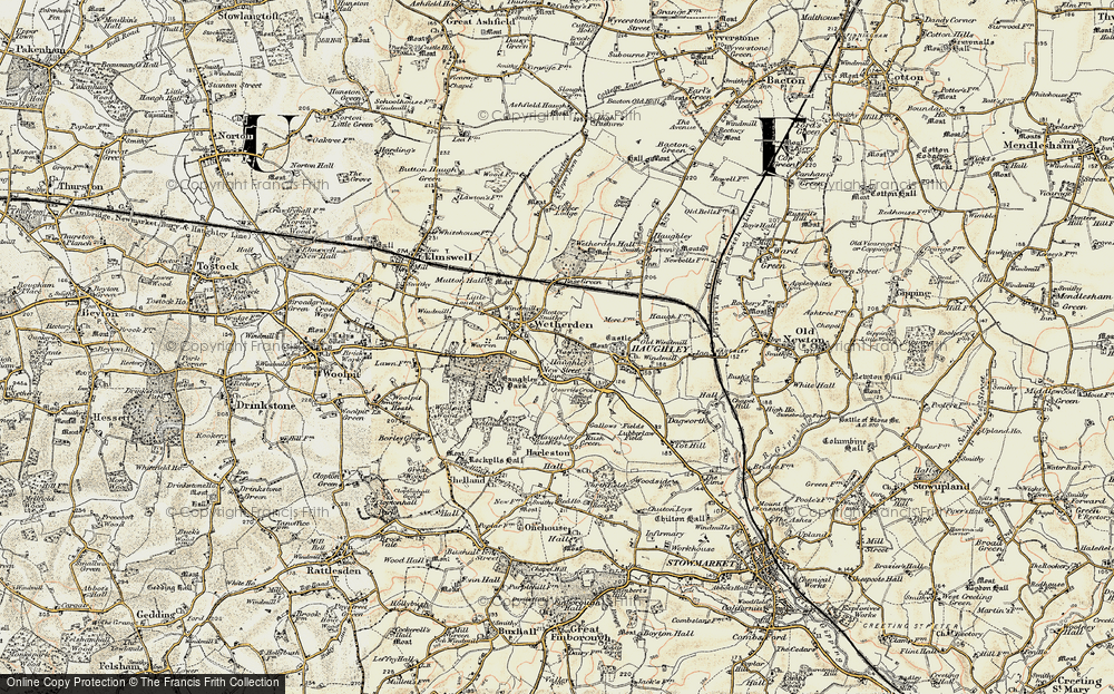 Old Map of Historic Map covering Broad Border in 1899-1901