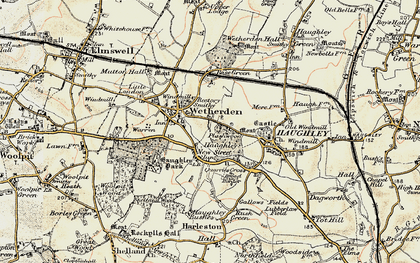 Old map of Broad Border in 1899-1901