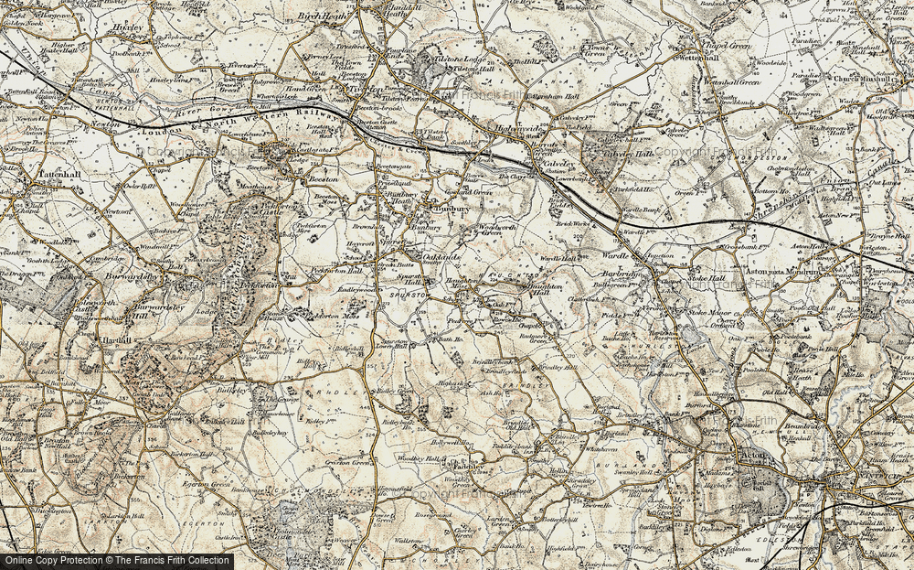 Old Map of Haughton, 1902-1903 in 1902-1903