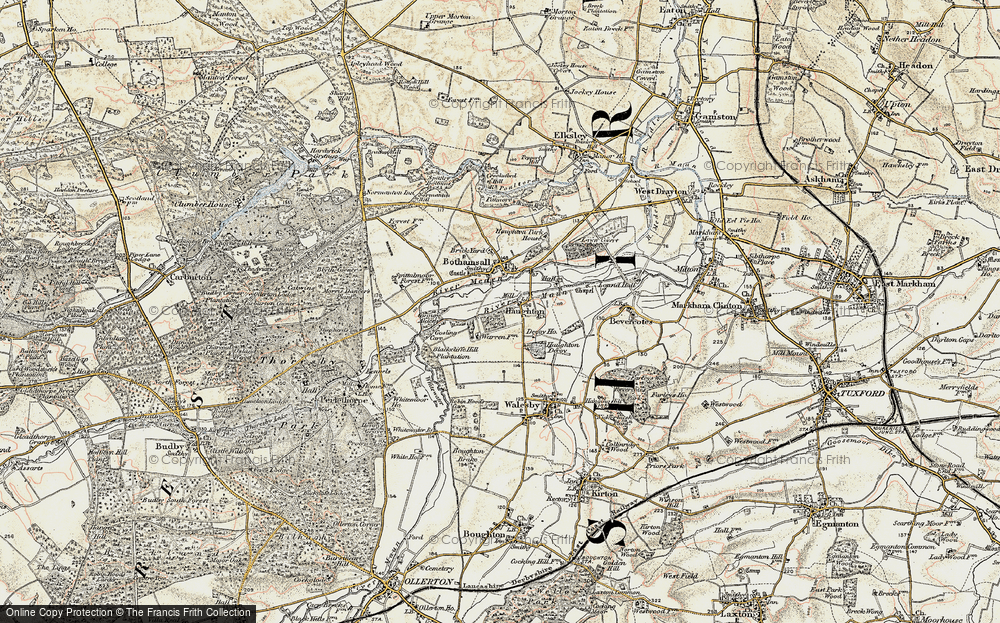 Old Map of Historic Map covering Blackcliffe Hill Plantation in 1902-1903